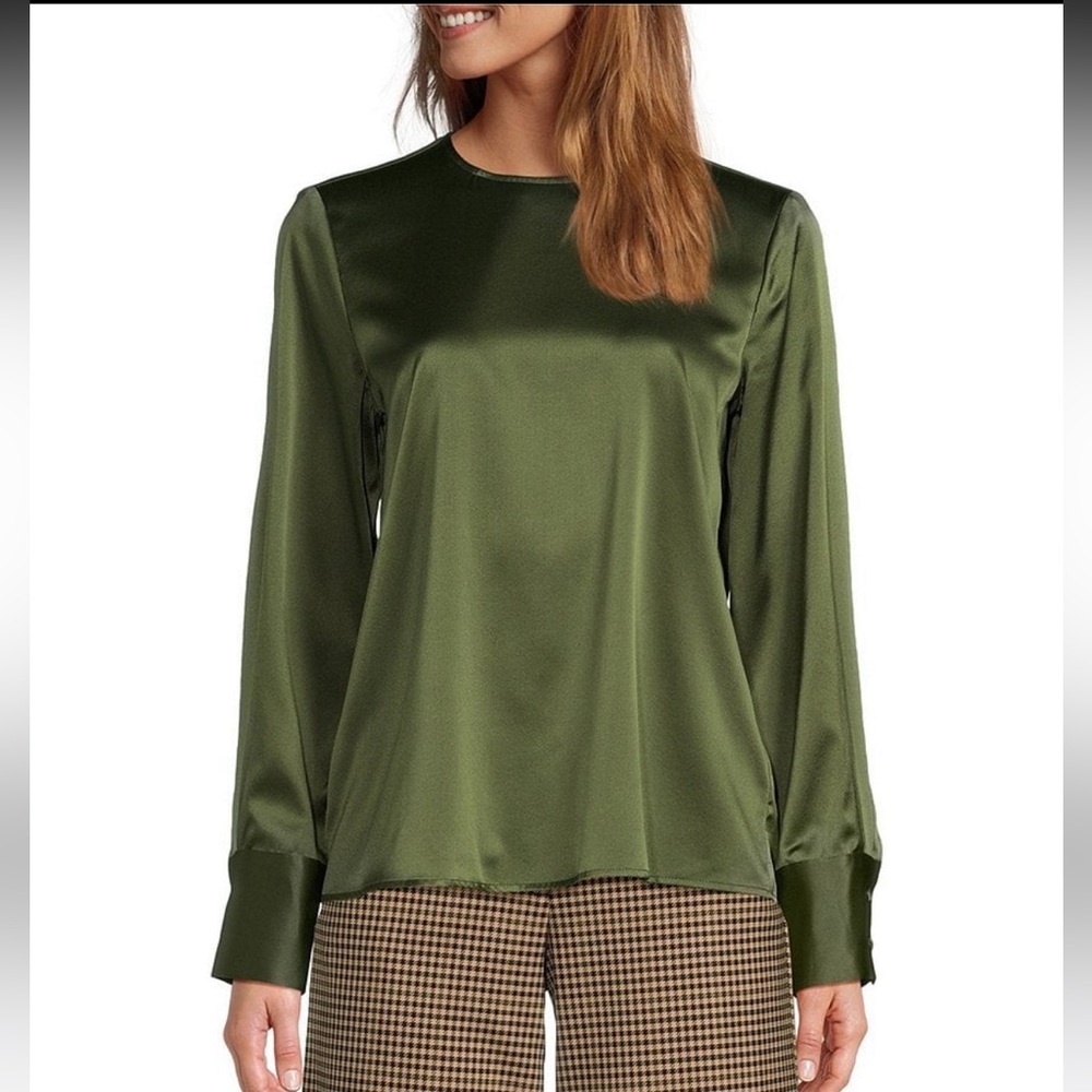 ANTONIO MELANI Olive Satin Blouse